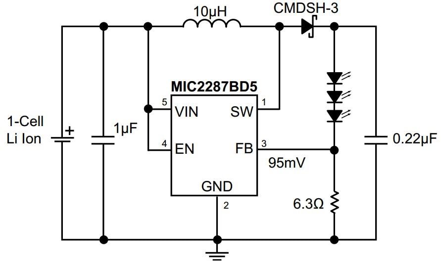Microchip Technology MIC2287 PWM White LED Drivers