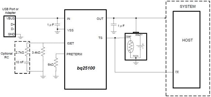 Texas Instruments bq2510x Single Cell Li-Ion Battery Charger ICs