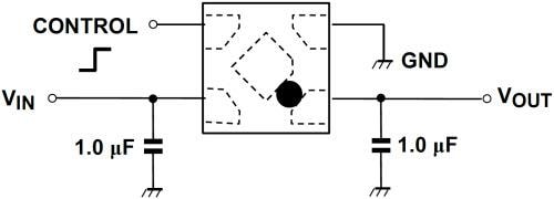 Application Circuit Diagram - Toshiba TCR3DM Series CMOS LDO Voltage Regulators