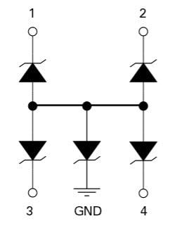 Block Diagram - Littelfuse SP1015 TVS Diode Array