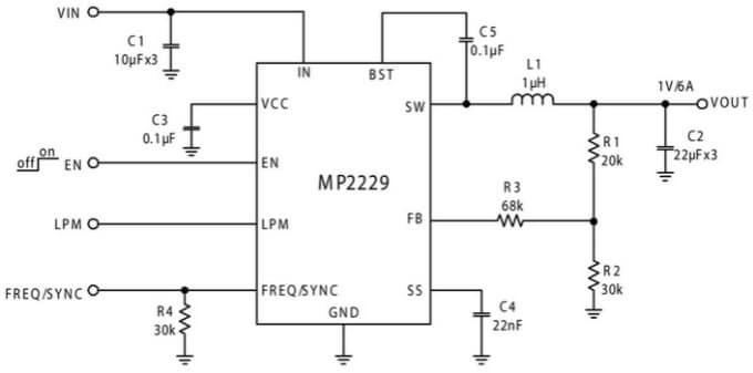 Monolithic Power Systems (MPS) MP2229 Step-Down Converters