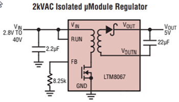 Analog Devices Inc. LTM8067 & LTM8068 μModule® DC/DC Converters