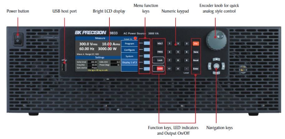 B&K Precision 9830 Programmable AC Power Sources