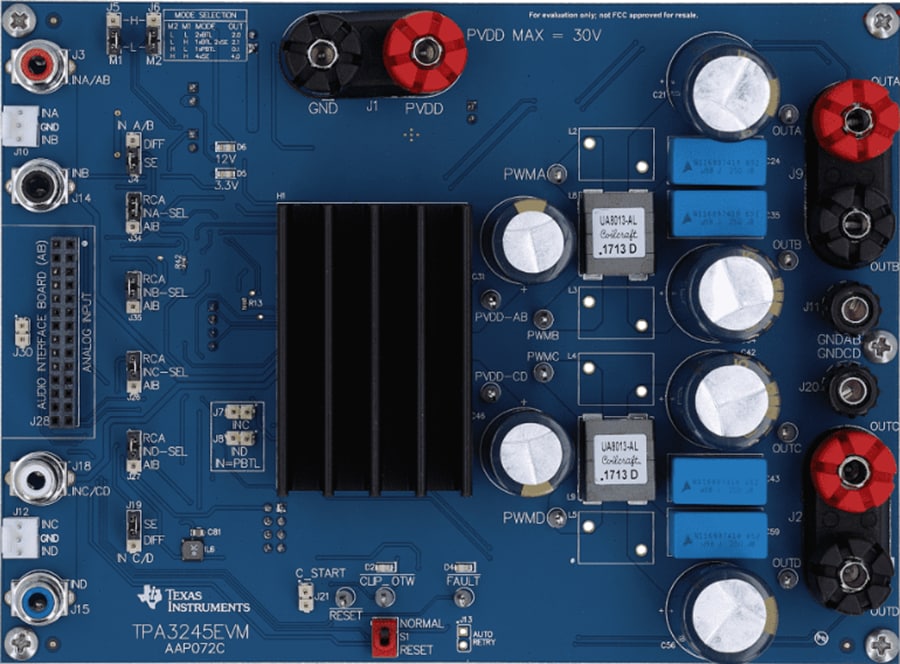 Texas Instruments TPA3245EVM PurePath™ Ultra-HD Evaluation Module