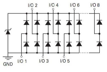 Mechanical Drawing - Littelfuse SP8008 TVS Diode Arrays