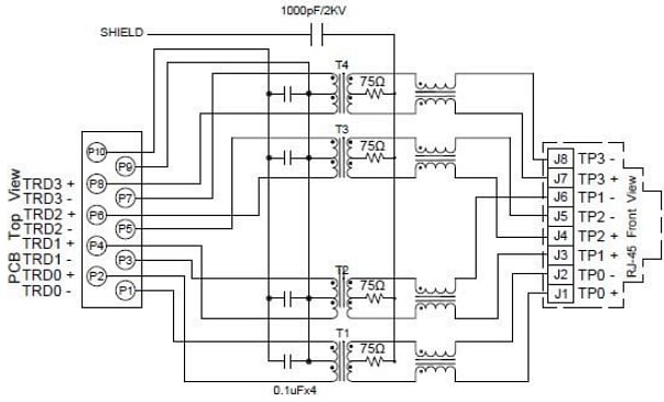 Abracon ARJ-102S 1-Port 1000Base-T SMD RJ45 Connector