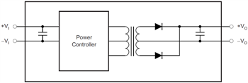 Block Diagram - Texas Instruments DCH01 Miniature Isolated DC/DC Converters