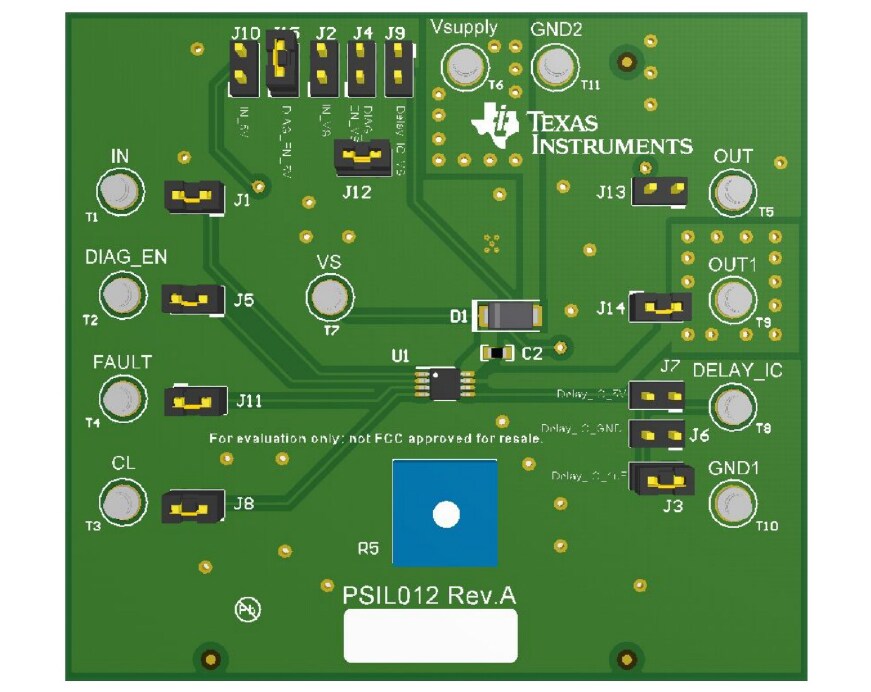 Location Circuit - Texas Instruments TPS1H200EVM High-Side Evaluation Module