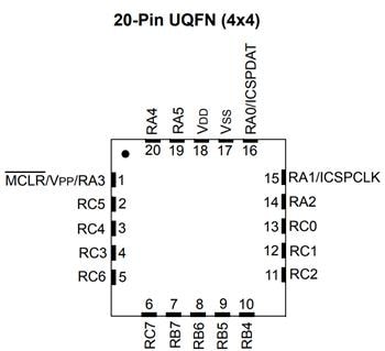 Mechanical Drawing - Microchip Technology PIC16(L)F18426/46 Low Pin Count MCUs