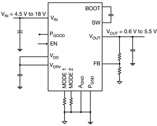 Application Circuit Diagram - Vishay microBRICK® DC/DC Regulator Modules