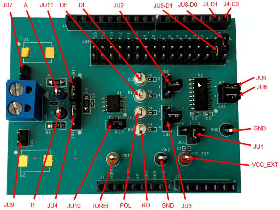 Mechanical Drawing - Analog Devices Inc. MAX33072ESHLD Shield Evaluation Kit