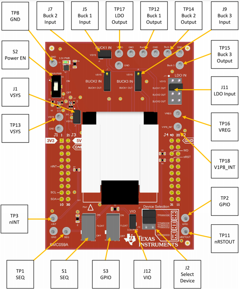Mechanical Drawing - Texas Instruments BOOSTXL-TPS65033 Customer Programming Boosterpack