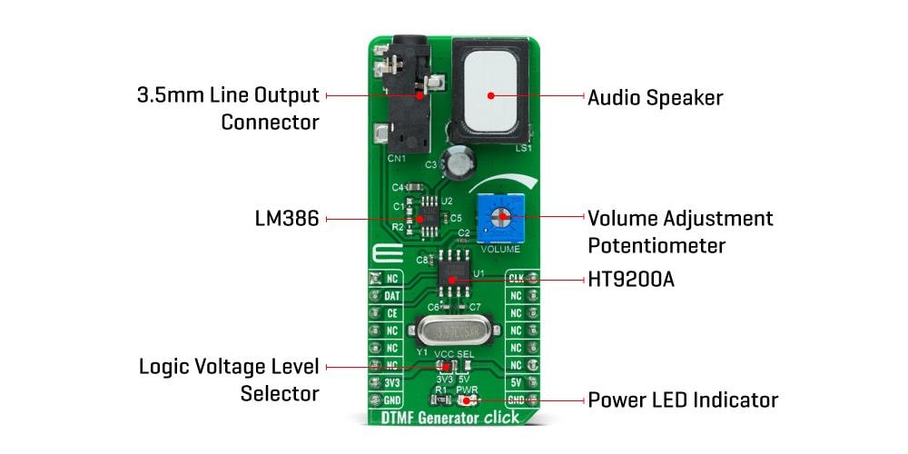 Block Diagram - Mikroe DTMF Generator Click