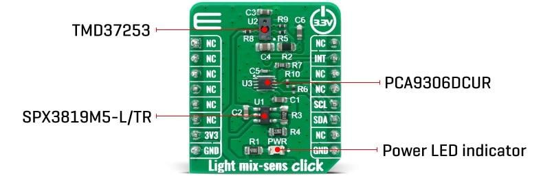 Block Diagram - Mikroe Light Mix-Sens Click