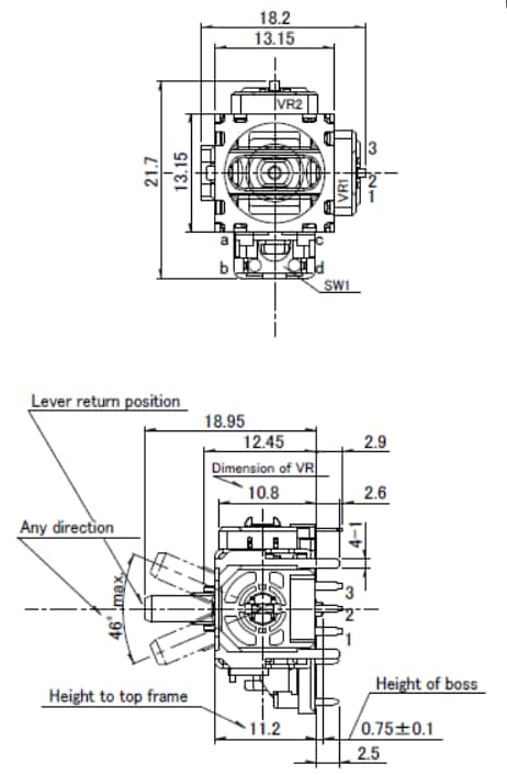Alps Alpine RKJX ThumbPointer™ Stick Controller