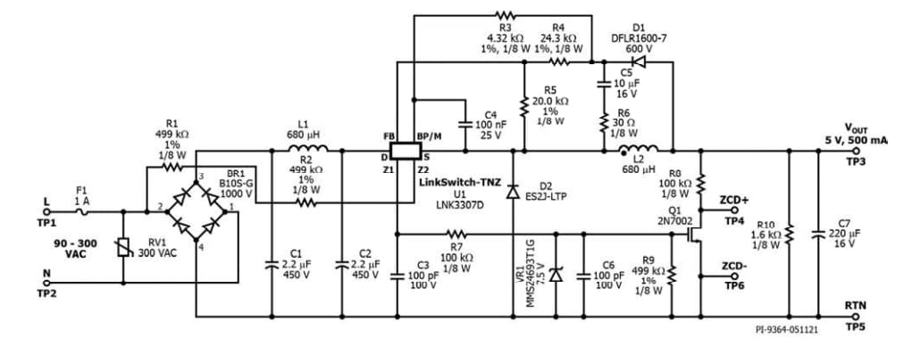 Schematic - Power Integrations RDK-866 Reference Design Kit