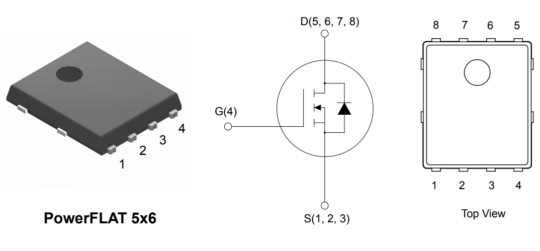 Application Circuit Diagram - STMicroelectronics STL105N8F7AG Automotive Power MOSFET