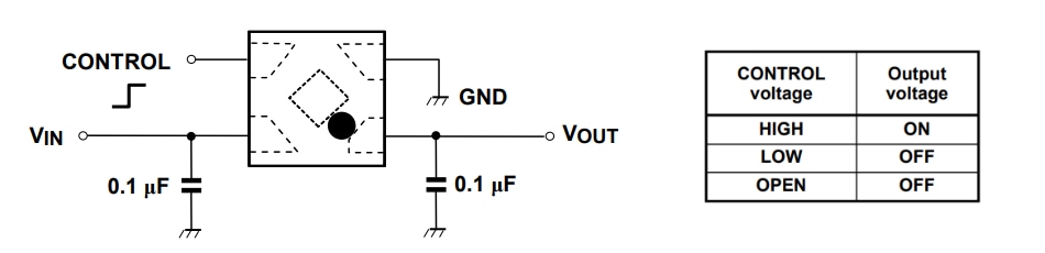 Application Circuit Diagram - Toshiba TCR2LN 200mA Low Dropout Regulators