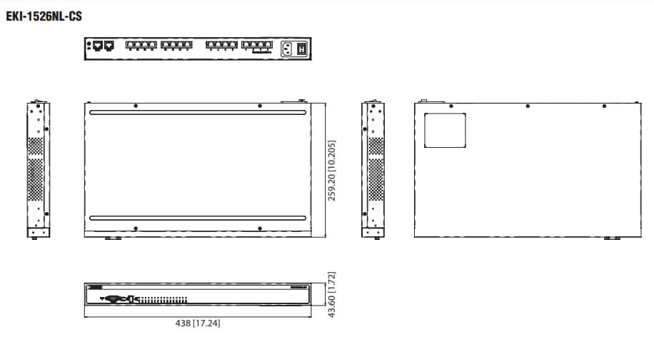 Advantech EKI-1526NL 16-port Console Server