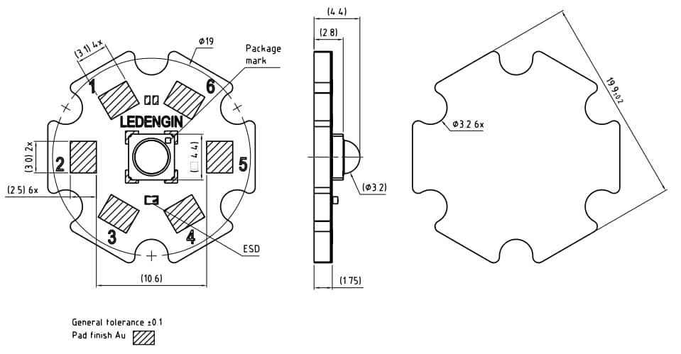 ams OSRAM LZ1-10UBN0 LED ENGIN LuxiGen