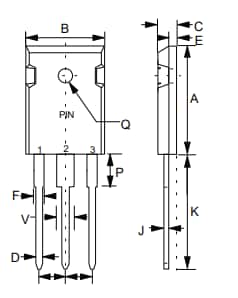 Mechanical Drawing - Micro Commercial Components (MCC) 1200V SiC N-Channel MOSFET