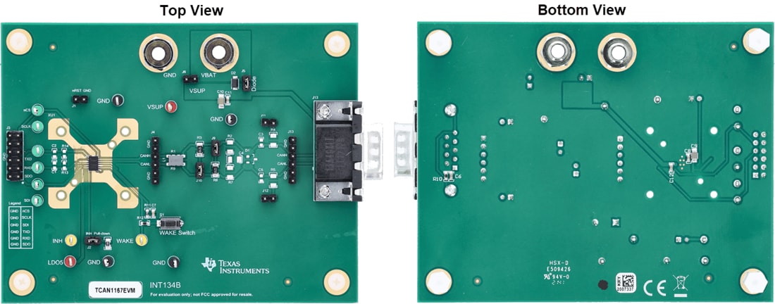 Mechanical Drawing - Texas Instruments TCAN1167EVM CAN FD Evaluation Module (EVM)