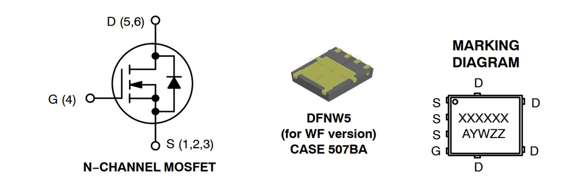 Application Circuit Diagram - onsemi NVMFWS002N10MCL Single N-Channel Power MOSFETs