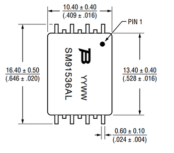 Chart - Bourns SM91536AL BMS Signal Transformer