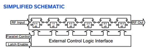 Schematic - Mini-Circuits ZX76 Digital Step Attenuators