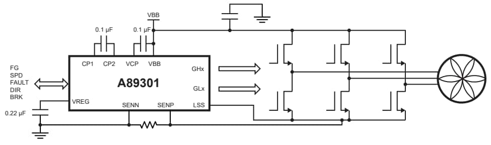 Allegro MicroSystems A89301 Ultra Low Noise FOC Motor Controller