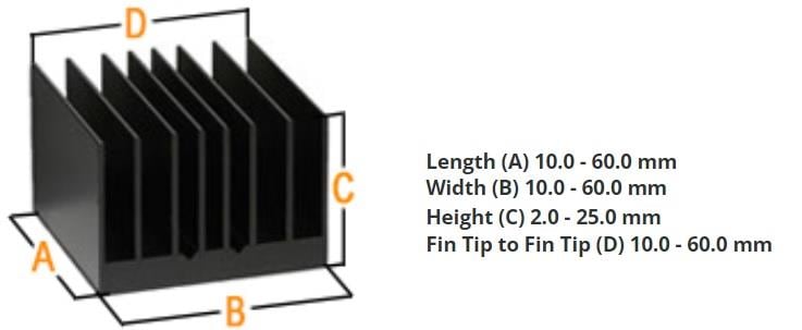 Mechanical Drawing - Advanced Thermal Solutions Straight Fin Value-Line Heat Sinks