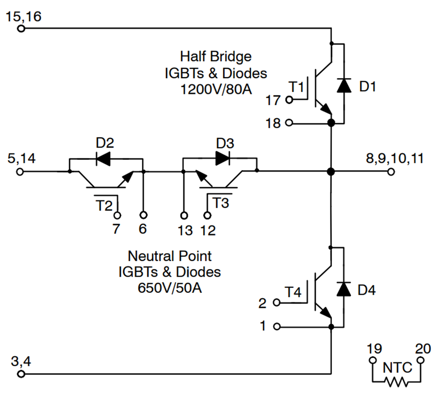 Schematic - onsemi NXH80T120L2Q0S2/P2G Q0PACK Power Modules