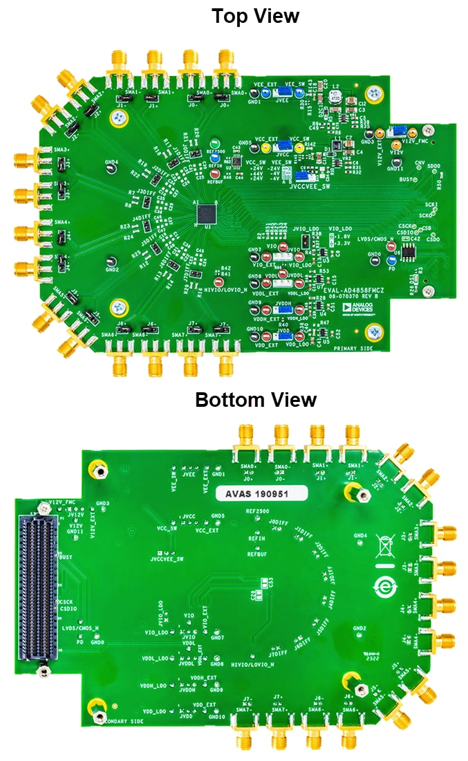 Mechanical Drawing - Analog Devices Inc. EVAL-AD4857FMCZ AD4857 Evaluation Board