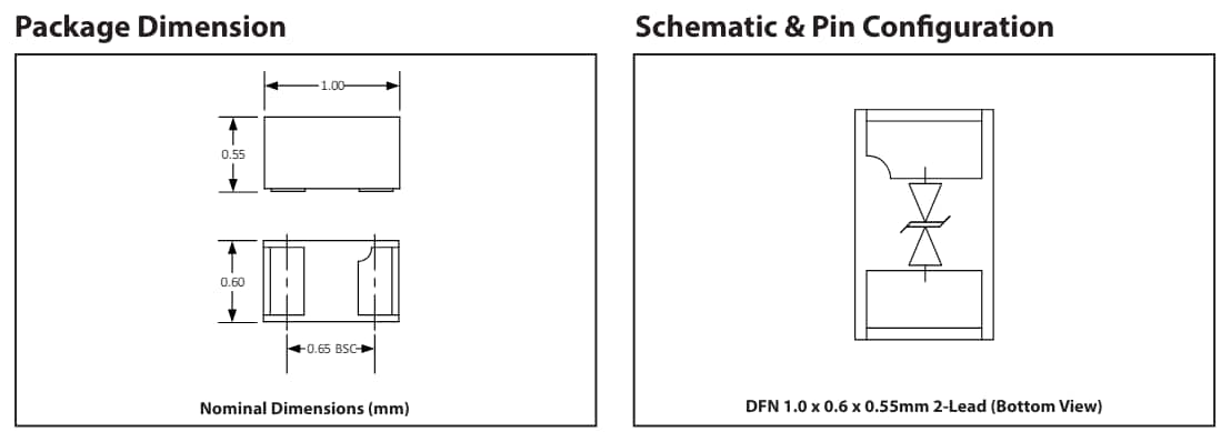 Schematic - Semtech RClamp®03331PWQ ESD & EOS Protection Device