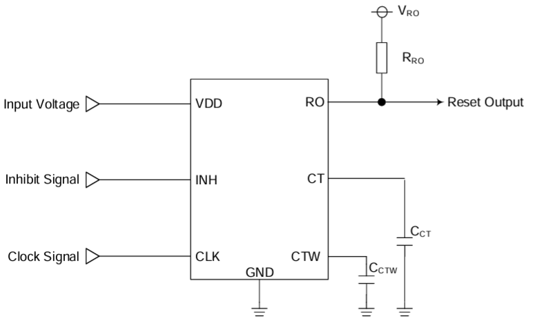 Application Circuit Diagram - ROHM Semiconductor BD87B29FVM-CTR Voltage Detector IC