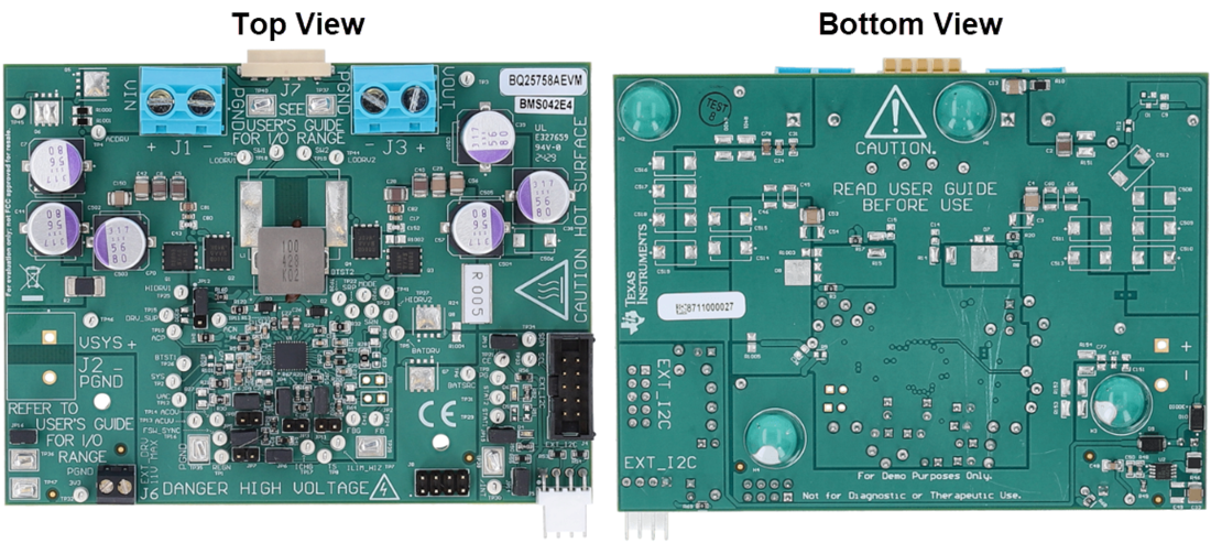 Mechanical Drawing - Texas Instruments bq25758AEVM Evaluation Module (EVM)