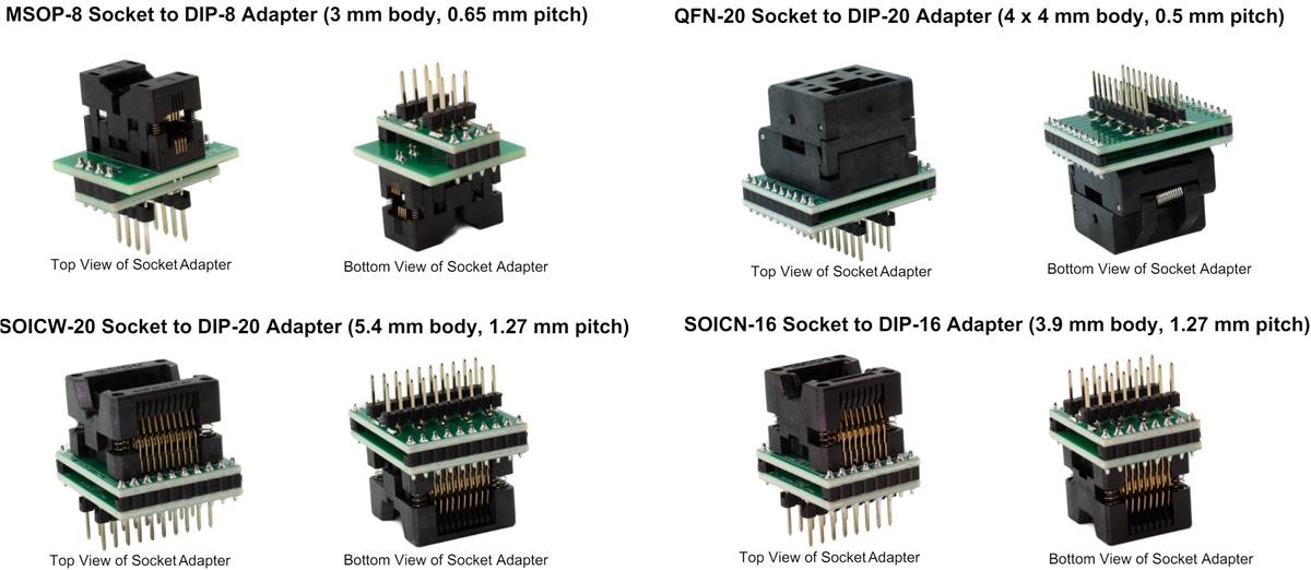 Chart - Chip Quik Socket to DIP Adapters