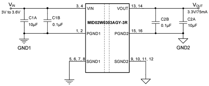 Monolithic Power Systems (MPS) EV02W0303A-3-Y-00A Evaluation Board
