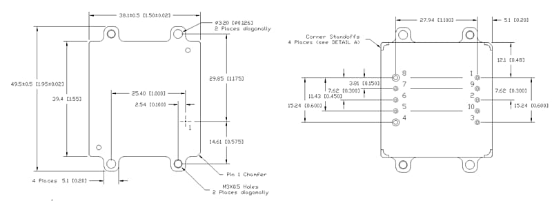 Mechanical Drawing - TDK-Lambda RGB DC-DC Step-Down Converters