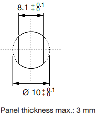 Mechanical Drawing - Vishay / Sfernice P16FNP Cermet Knob Potentiometers
