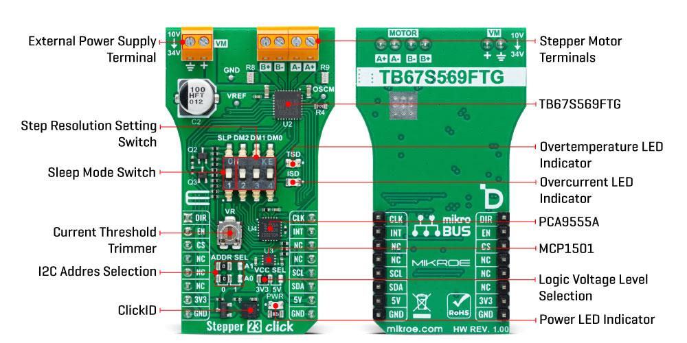 Mikroe MIKROE-6253 Stepper 23 Click