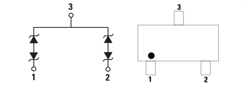 Block Diagram - Littelfuse AQ27COM-02HTG TVS Diode Array