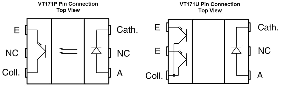 Schematic - Vishay Semiconductors VT17x Transmissive Sensors