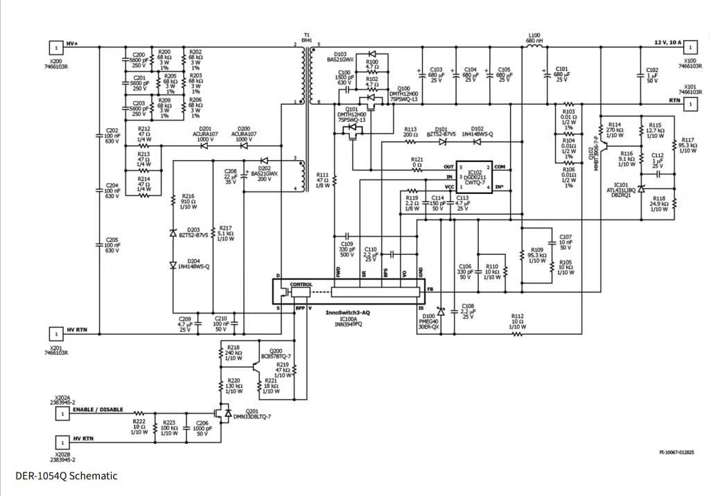 Schematic - Power Integrations RDK-1054Q Reference Design Kit
