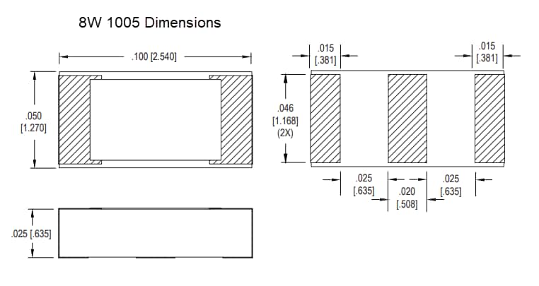 Mechanical Drawing - Vishay / Barry Industries RY Chip Resistors