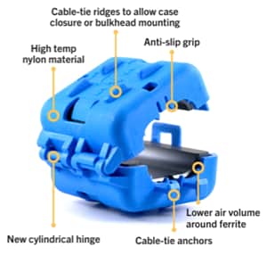 Mechanical Drawing - Fair-Rite Oval Ferrite Snap-It® Cores