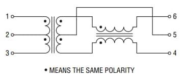 Schematic - Bourns SM91523AL Automotive BMS Planar Transformer
