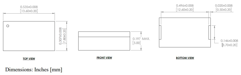 Mechanical Drawing - Abracon AVR-1F140805S Assembly Power Inductors