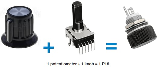Infographic - Vishay / Sfernice P16FNM Cermet Knob Potentiometers