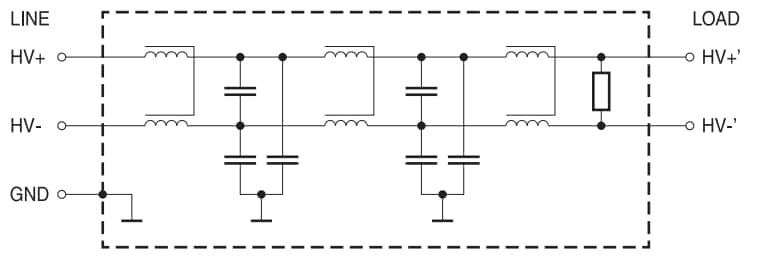 Application Circuit Diagram - EPCOS / TDK CarXield B84252 Power EMC Filters